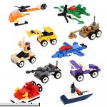 Jellydog Toy Mini Building Blocks Vehicles,10 in 1 Military Building Vehicles Stem Building Toy Kids Party Favors Set of 10  B07KR1X8GG